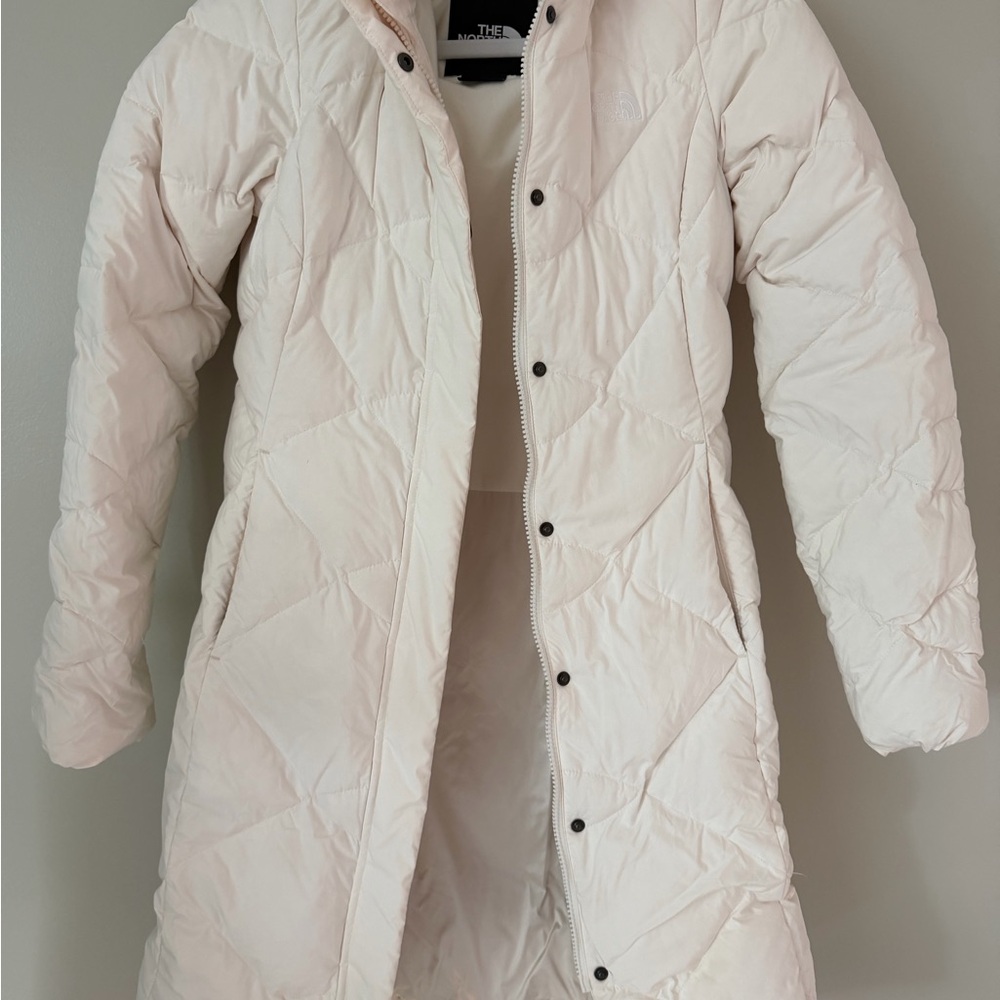 The North Face Women's Off-White Quilted Puffer Jacket